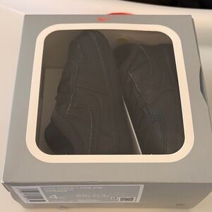 Nike Force 1 Crib Shoes - Black 4c